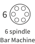 6 spindle Bar Machine